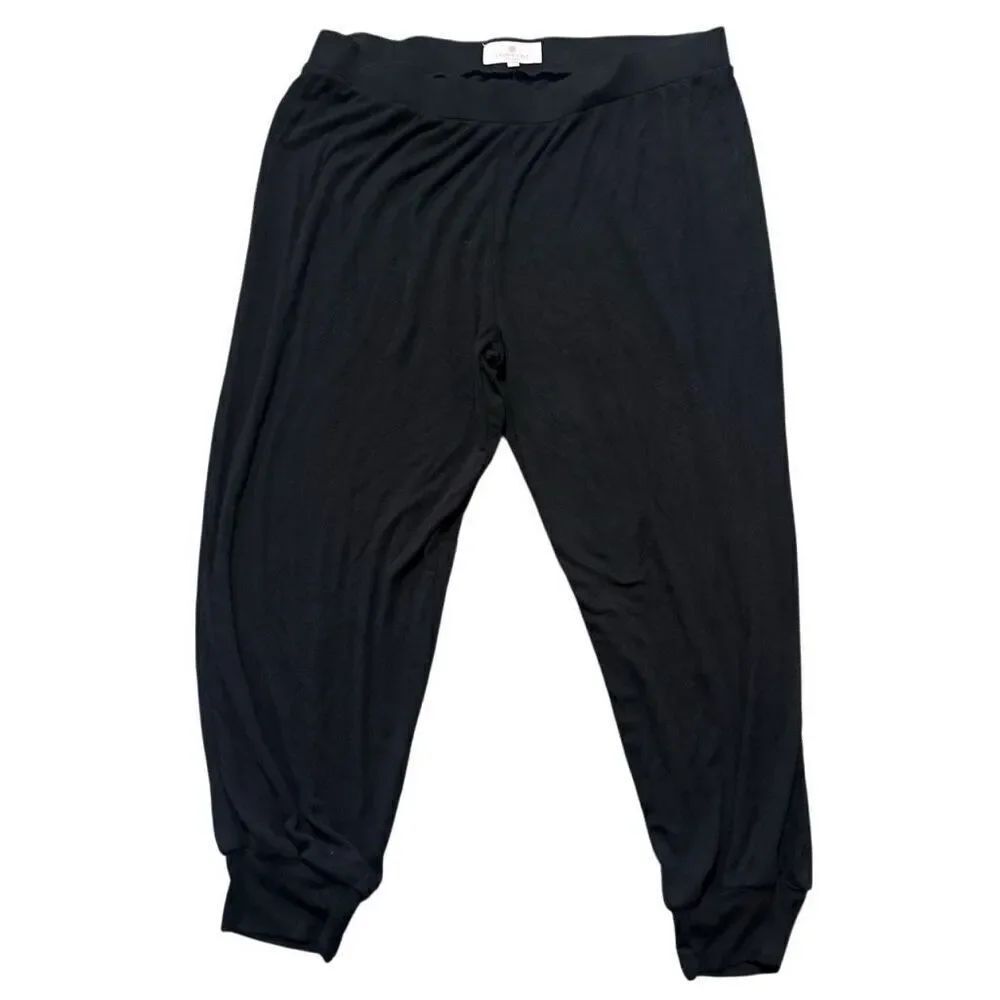 Laurie Felt Los Angeles black stretchy joggers size large